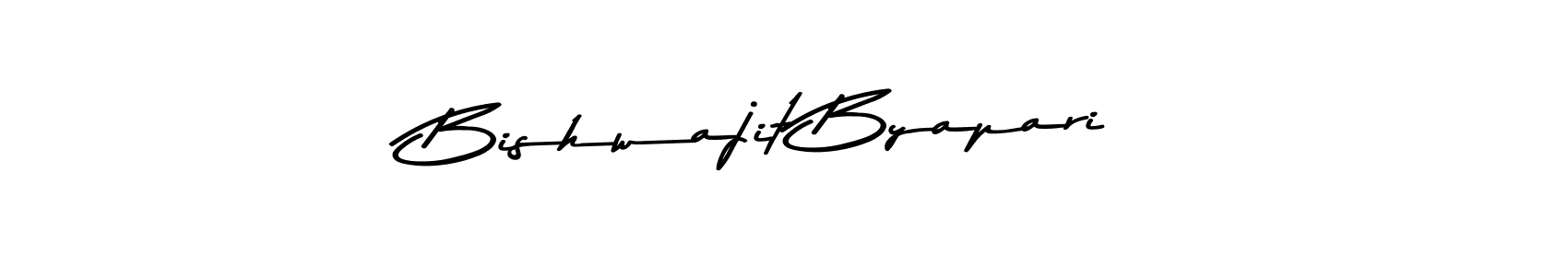 How to make Bishwajit Byapari name signature. Use Asem Kandis PERSONAL USE style for creating short signs online. This is the latest handwritten sign. Bishwajit Byapari signature style 9 images and pictures png