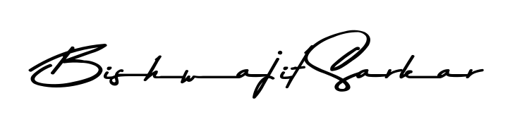 The Asem Kandis PERSONAL USE font transforms the name Bishwajit Sarkar into an executive sign with sharp precision and distinguished character. Bishwajit Sarkar signature style 9 images and pictures png