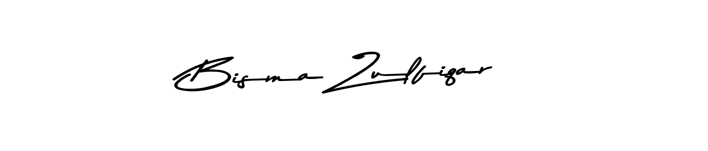 How to make Bisma Zulfiqar name signature. Use Asem Kandis PERSONAL USE style for creating short signs online. This is the latest handwritten sign. Bisma Zulfiqar signature style 9 images and pictures png