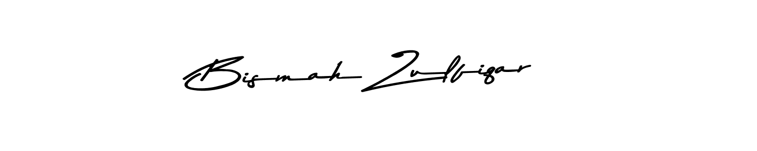 Make a beautiful signature design for name Bismah Zulfiqar. With this signature (Asem Kandis PERSONAL USE) style, you can create a handwritten signature for free. Bismah Zulfiqar signature style 9 images and pictures png