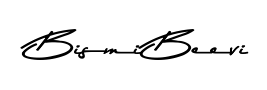 A timeless handwritten aesthetic for Bismi Beevi. The Asem Kandis PERSONAL USE font gives your signature a handcrafted feel with natural curves. Bismi Beevi signature style 9 images and pictures png