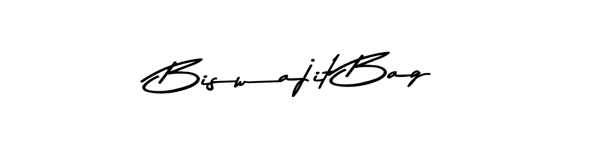 Create a beautiful signature design for name Biswajit Bag. With this signature (Asem Kandis PERSONAL USE) fonts, you can make a handwritten signature for free. Biswajit Bag signature style 9 images and pictures png