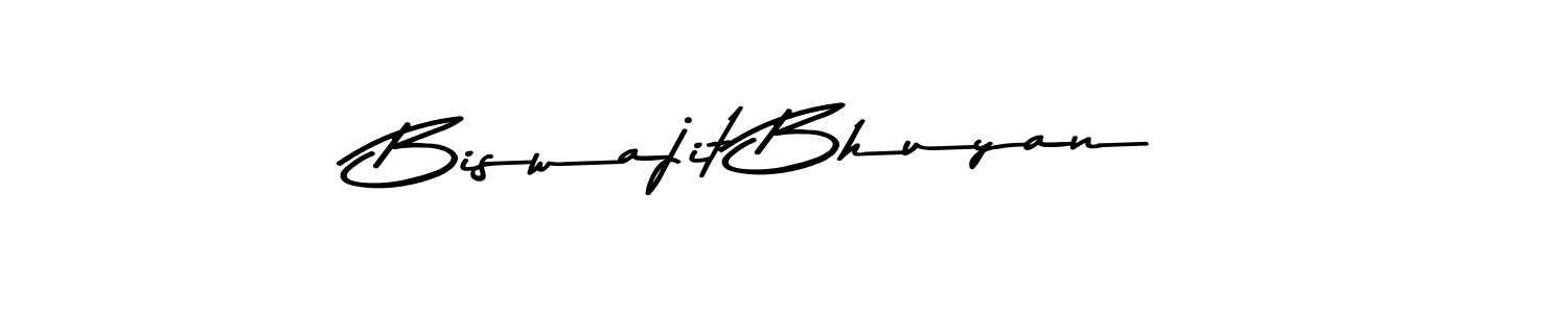 How to make Biswajit Bhuyan name signature. Use Asem Kandis PERSONAL USE style for creating short signs online. This is the latest handwritten sign. Biswajit Bhuyan signature style 9 images and pictures png