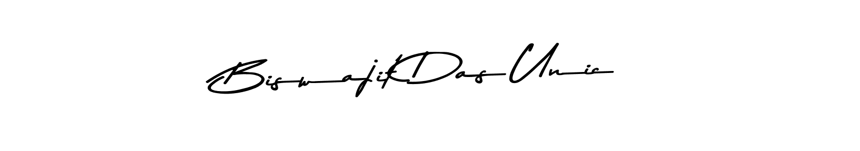 How to make Biswajit Das Unic name signature. Use Asem Kandis PERSONAL USE style for creating short signs online. This is the latest handwritten sign. Biswajit Das Unic signature style 9 images and pictures png