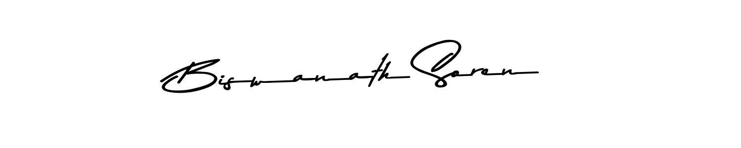 Create a beautiful signature design for name Biswanath Soren. With this signature (Asem Kandis PERSONAL USE) fonts, you can make a handwritten signature for free. Biswanath Soren signature style 9 images and pictures png