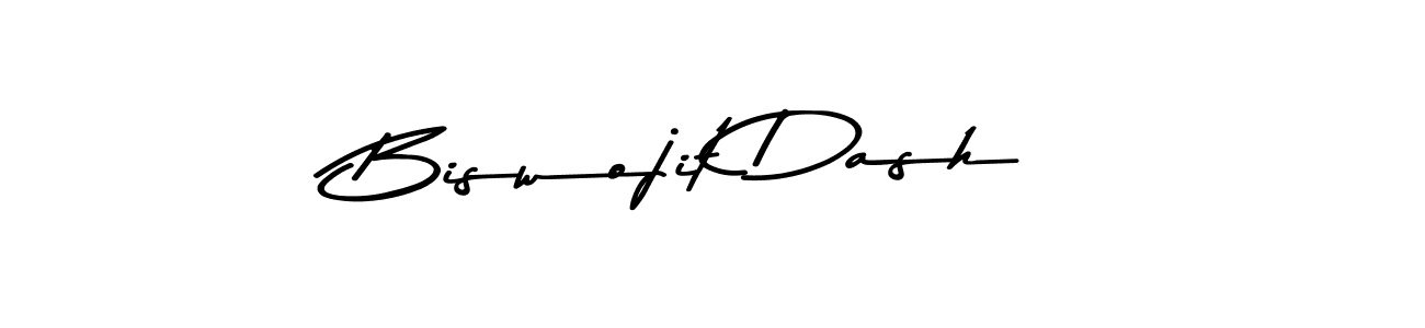 How to make Biswojit Dash name signature. Use Asem Kandis PERSONAL USE style for creating short signs online. This is the latest handwritten sign. Biswojit Dash signature style 9 images and pictures png