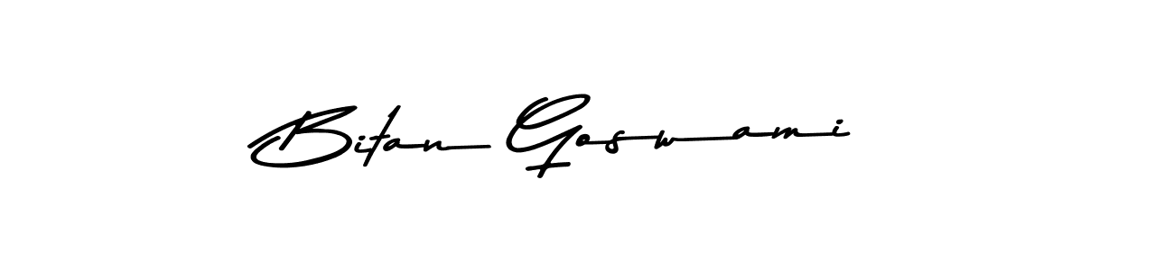Make a beautiful signature design for name Bitan Goswami. With this signature (Asem Kandis PERSONAL USE) style, you can create a handwritten signature for free. Bitan Goswami signature style 9 images and pictures png