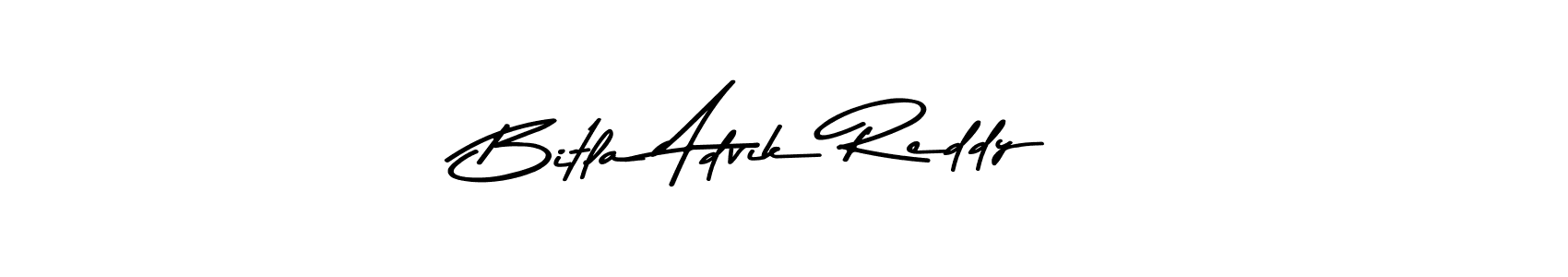 Create a beautiful signature design for name Bitla Advik Reddy. With this signature (Asem Kandis PERSONAL USE) fonts, you can make a handwritten signature for free. Bitla Advik Reddy signature style 9 images and pictures png