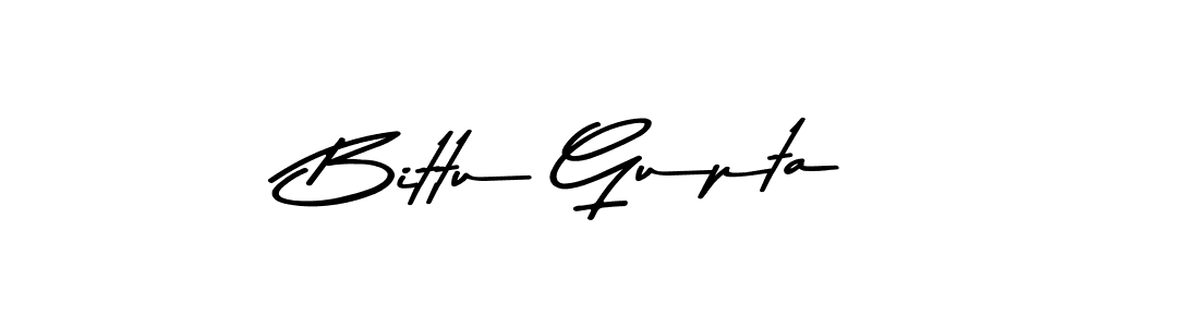 How to make Bittu Gupta name signature. Use Asem Kandis PERSONAL USE style for creating short signs online. This is the latest handwritten sign. Bittu Gupta signature style 9 images and pictures png