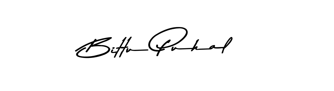 Make a beautiful signature design for name Bittu Puhal. With this signature (Asem Kandis PERSONAL USE) style, you can create a handwritten signature for free. Bittu Puhal signature style 9 images and pictures png