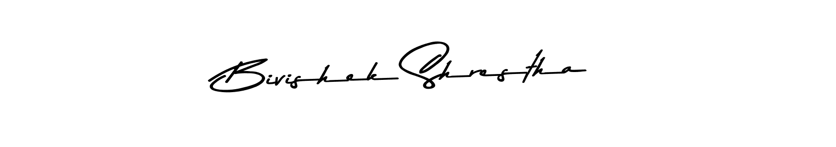 Design your own signature with our free online signature maker. With this signature software, you can create a handwritten (Asem Kandis PERSONAL USE) signature for name Bivishek Shrestha. Bivishek Shrestha signature style 9 images and pictures png