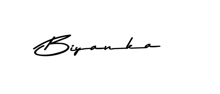 Use a signature maker to create a handwritten signature online. With this signature software, you can design (Asem Kandis PERSONAL USE) your own signature for name Biyanka. Biyanka signature style 9 images and pictures png