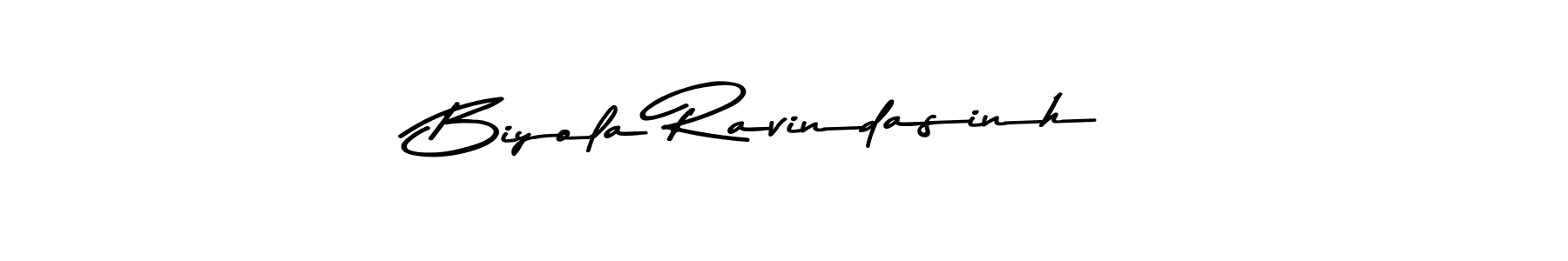 You should practise on your own different ways (Asem Kandis PERSONAL USE) to write your name (Biyola Ravindasinh) in signature. don't let someone else do it for you. Biyola Ravindasinh signature style 9 images and pictures png