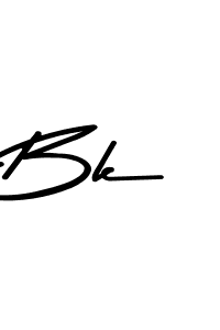 Make a beautiful signature design for name Bk. With this signature (Asem Kandis PERSONAL USE) style, you can create a handwritten signature for free. Bk signature style 9 images and pictures png