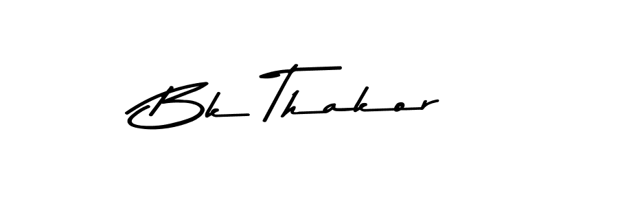 Design your own signature with our free online signature maker. With this signature software, you can create a handwritten (Asem Kandis PERSONAL USE) signature for name Bk Thakor. Bk Thakor signature style 9 images and pictures png