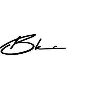 Design your own signature with our free online signature maker. With this signature software, you can create a handwritten (Asem Kandis PERSONAL USE) signature for name Bkc. Bkc signature style 9 images and pictures png