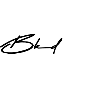 Create a beautiful signature design for name Bkd. With this signature (Asem Kandis PERSONAL USE) fonts, you can make a handwritten signature for free. Bkd signature style 9 images and pictures png