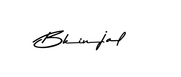 Make a beautiful signature design for name Bkinjal. With this signature (Asem Kandis PERSONAL USE) style, you can create a handwritten signature for free. Bkinjal signature style 9 images and pictures png