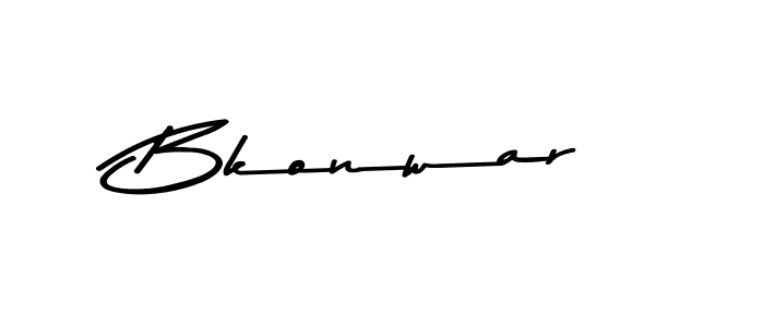 Make a beautiful signature design for name Bkonwar. With this signature (Asem Kandis PERSONAL USE) style, you can create a handwritten signature for free. Bkonwar signature style 9 images and pictures png