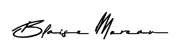 Designed for modern professionals: Blaise Moreau name signature crafted with Asem Kandis PERSONAL USE script. Ready for digital PDF workflows. Blaise Moreau signature style 9 images and pictures png