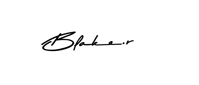 How to make Blake.r name signature. Use Asem Kandis PERSONAL USE style for creating short signs online. This is the latest handwritten sign. Blake.r signature style 9 images and pictures png