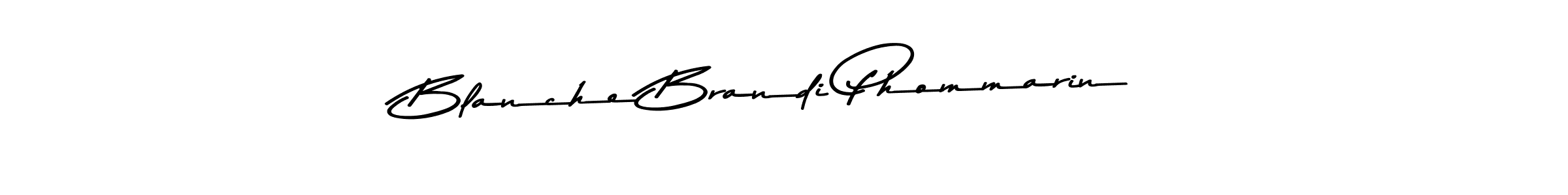 Create a beautiful signature design for name Blanche Brandi Phommarin. With this signature (Asem Kandis PERSONAL USE) fonts, you can make a handwritten signature for free. Blanche Brandi Phommarin signature style 9 images and pictures png