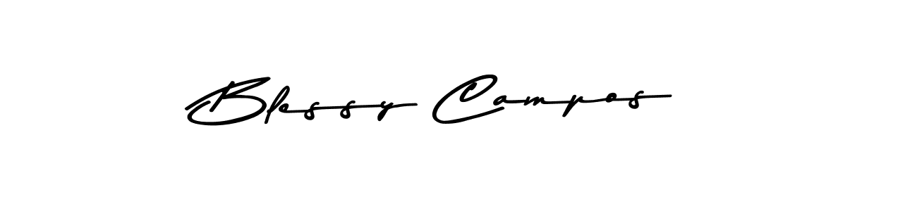 Use a signature maker to create a handwritten signature online. With this signature software, you can design (Asem Kandis PERSONAL USE) your own signature for name Blessy Campos. Blessy Campos signature style 9 images and pictures png