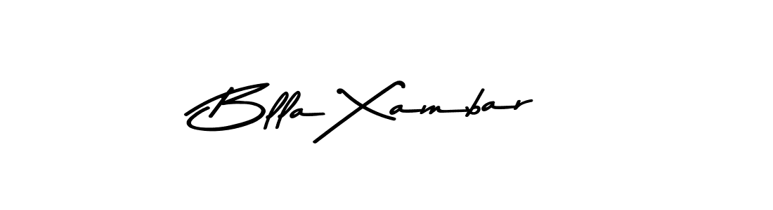 Create a beautiful signature design for name Blla Xambar. With this signature (Asem Kandis PERSONAL USE) fonts, you can make a handwritten signature for free. Blla Xambar signature style 9 images and pictures png