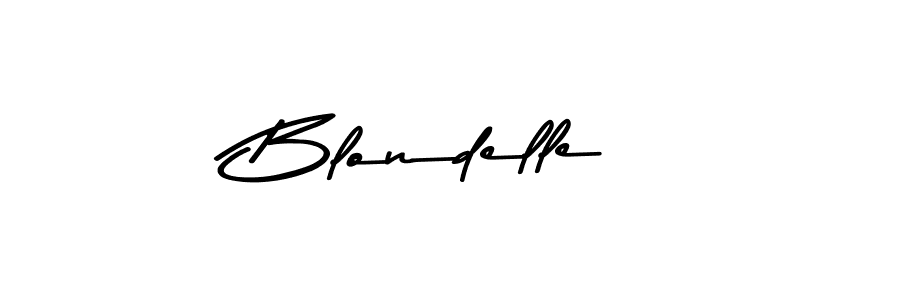 Design your own signature with our free online signature maker. With this signature software, you can create a handwritten (Asem Kandis PERSONAL USE) signature for name Blondelle. Blondelle signature style 9 images and pictures png