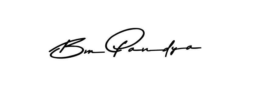 Design your own signature with our free online signature maker. With this signature software, you can create a handwritten (Asem Kandis PERSONAL USE) signature for name Bm Pandya. Bm Pandya signature style 9 images and pictures png