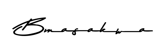 Practice writing Bmasakwa with the flow of Asem Kandis PERSONAL USE lettering. A fantastic source of inspiration for developing your personal signature style. Bmasakwa signature style 9 images and pictures png