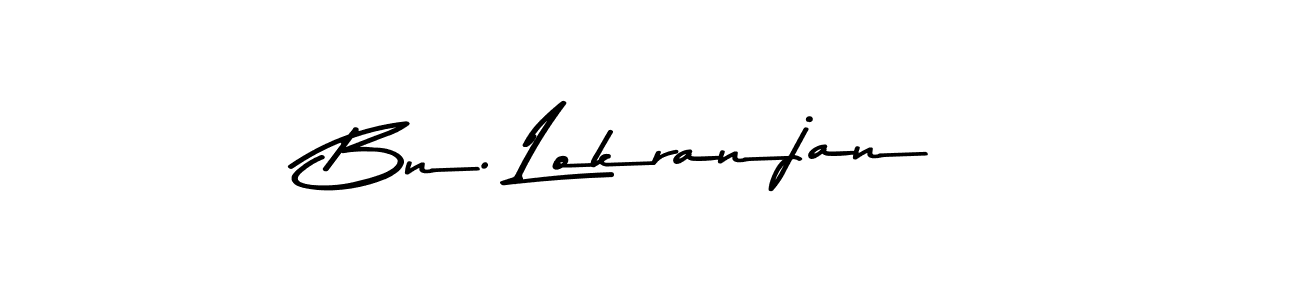 You should practise on your own different ways (Asem Kandis PERSONAL USE) to write your name (Bn. Lokranjan) in signature. don't let someone else do it for you. Bn. Lokranjan signature style 9 images and pictures png