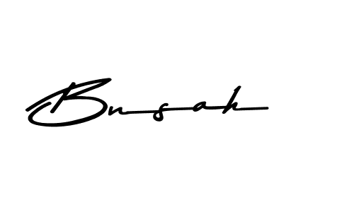 Use a signature maker to create a handwritten signature online. With this signature software, you can design (Asem Kandis PERSONAL USE) your own signature for name Bnsah. Bnsah signature style 9 images and pictures png