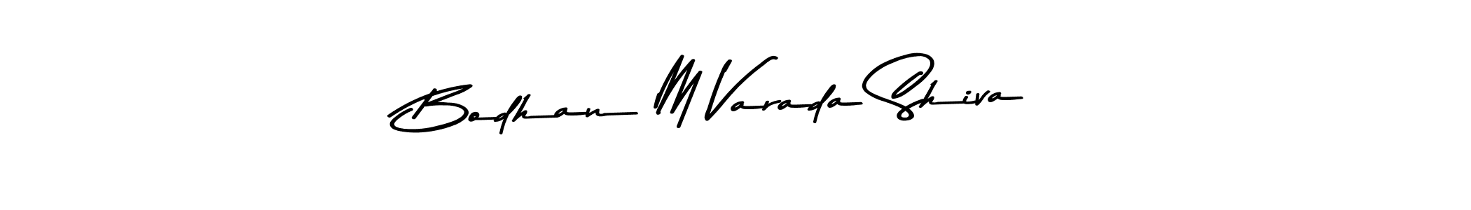 This is the best signature style for the Bodhan M Varada Shiva name. Also you like these signature font (Asem Kandis PERSONAL USE). Mix name signature. Bodhan M Varada Shiva signature style 9 images and pictures png