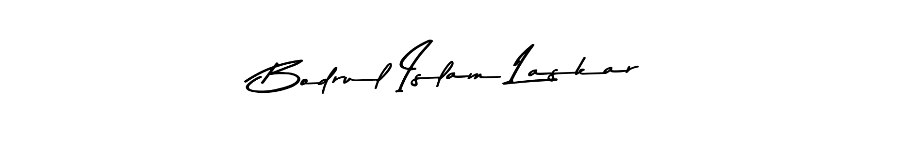How to make Bodrul Islam Laskar name signature. Use Asem Kandis PERSONAL USE style for creating short signs online. This is the latest handwritten sign. Bodrul Islam Laskar signature style 9 images and pictures png