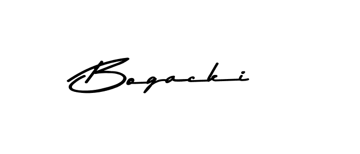 Design your own signature with our free online signature maker. With this signature software, you can create a handwritten (Asem Kandis PERSONAL USE) signature for name Bogacki. Bogacki signature style 9 images and pictures png