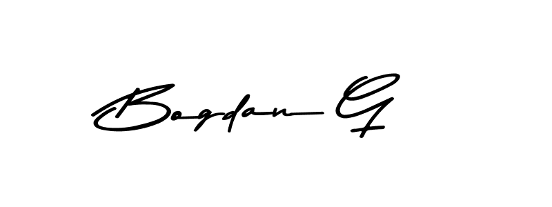 Also You can easily find your signature by using the search form. We will create Bogdan G name handwritten signature images for you free of cost using Asem Kandis PERSONAL USE sign style. Bogdan G signature style 9 images and pictures png