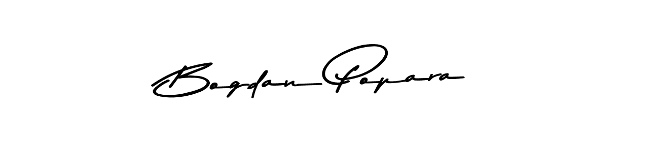 Create a beautiful signature design for name Bogdan Popara. With this signature (Asem Kandis PERSONAL USE) fonts, you can make a handwritten signature for free. Bogdan Popara signature style 9 images and pictures png