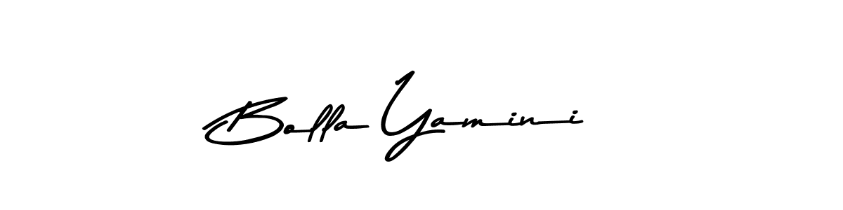 Use a signature maker to create a handwritten signature online. With this signature software, you can design (Asem Kandis PERSONAL USE) your own signature for name Bolla Yamini. Bolla Yamini signature style 9 images and pictures png
