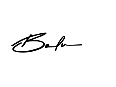 Design your own signature with our free online signature maker. With this signature software, you can create a handwritten (Asem Kandis PERSONAL USE) signature for name Bolu. Bolu signature style 9 images and pictures png