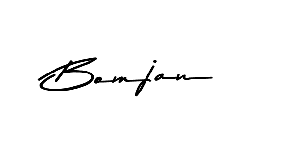 Create a beautiful signature design for name Bomjan. With this signature (Asem Kandis PERSONAL USE) fonts, you can make a handwritten signature for free. Bomjan signature style 9 images and pictures png