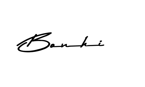How to make Bonhi name signature. Use Asem Kandis PERSONAL USE style for creating short signs online. This is the latest handwritten sign. Bonhi signature style 9 images and pictures png