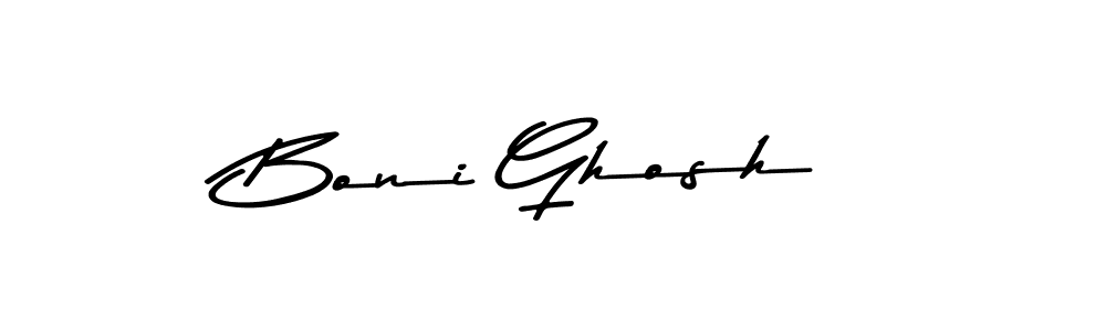 Design your own signature with our free online signature maker. With this signature software, you can create a handwritten (Asem Kandis PERSONAL USE) signature for name Boni Ghosh. Boni Ghosh signature style 9 images and pictures png