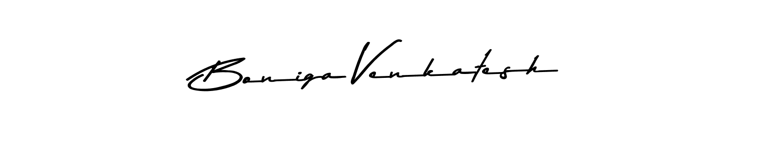 The best way (Asem Kandis PERSONAL USE) to make a short signature is to pick only two or three words in your name. The name Boniga Venkatesh include a total of six letters. For converting this name. Boniga Venkatesh signature style 9 images and pictures png