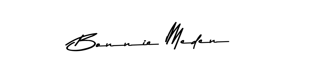 How to make Bonnie Meden name signature. Use Asem Kandis PERSONAL USE style for creating short signs online. This is the latest handwritten sign. Bonnie Meden signature style 9 images and pictures png