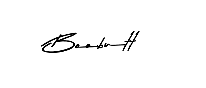 Create a beautiful signature design for name Boobutt. With this signature (Asem Kandis PERSONAL USE) fonts, you can make a handwritten signature for free. Boobutt signature style 9 images and pictures png