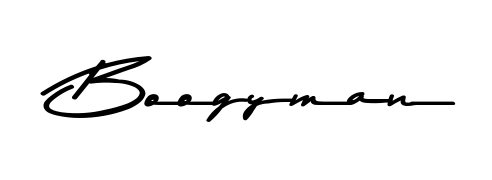 Make a beautiful signature design for name Boogyman. Use this online signature maker to create a handwritten signature for free. Boogyman signature style 9 images and pictures png