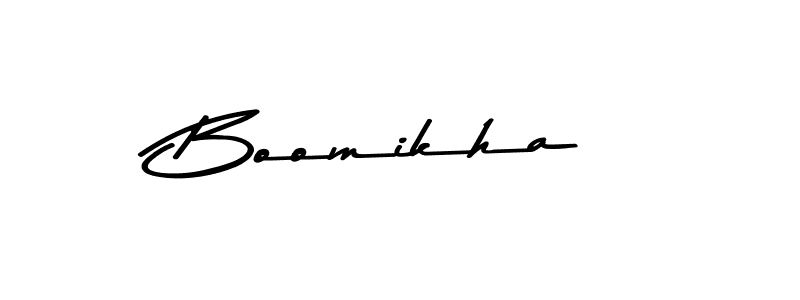 Design your own signature with our free online signature maker. With this signature software, you can create a handwritten (Asem Kandis PERSONAL USE) signature for name Boomikha. Boomikha signature style 9 images and pictures png
