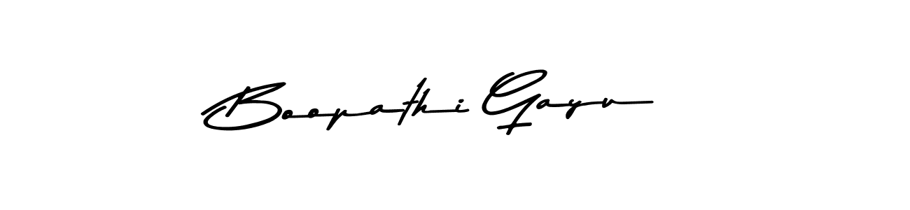 How to make Boopathi Gayu name signature. Use Asem Kandis PERSONAL USE style for creating short signs online. This is the latest handwritten sign. Boopathi Gayu signature style 9 images and pictures png