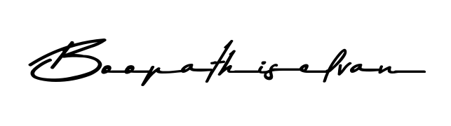 Get an exclusive digital autograph for Boopathiselvan. The Asem Kandis PERSONAL USE typeface captures the charm of real penmanship on paper. Boopathiselvan signature style 9 images and pictures png